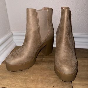Tan Suede Booties